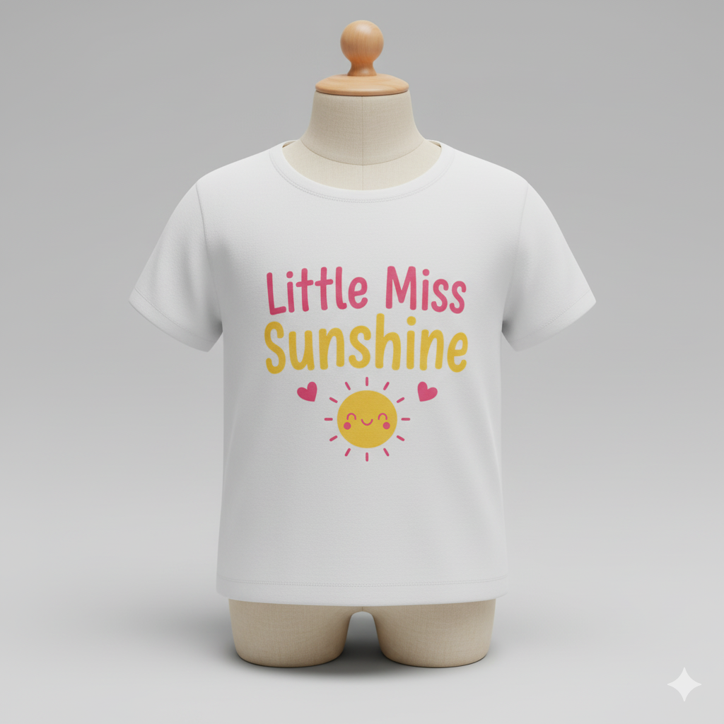 Little Miss Sunshine Baby T-Shirt โ Cute & Cheerful Edition