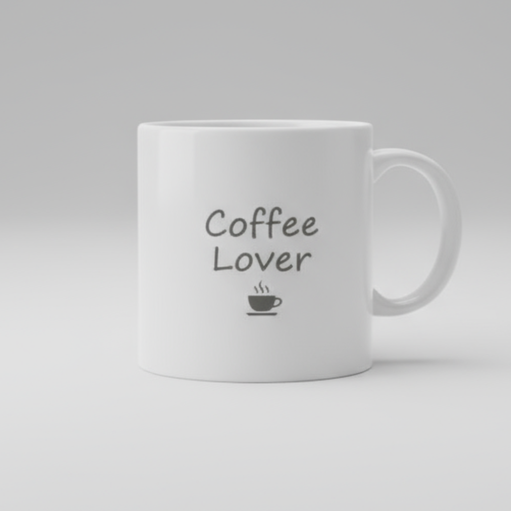 Coffee Lover Ceramic Mug – Customizable Gift Mug (350ml)