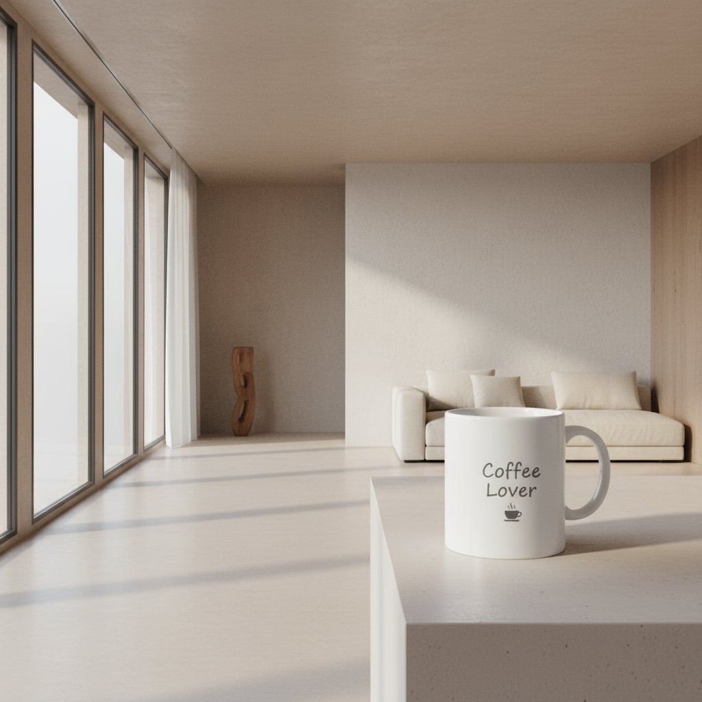 Coffee Lover Ceramic Mug – Customizable Gift Mug (350ml)